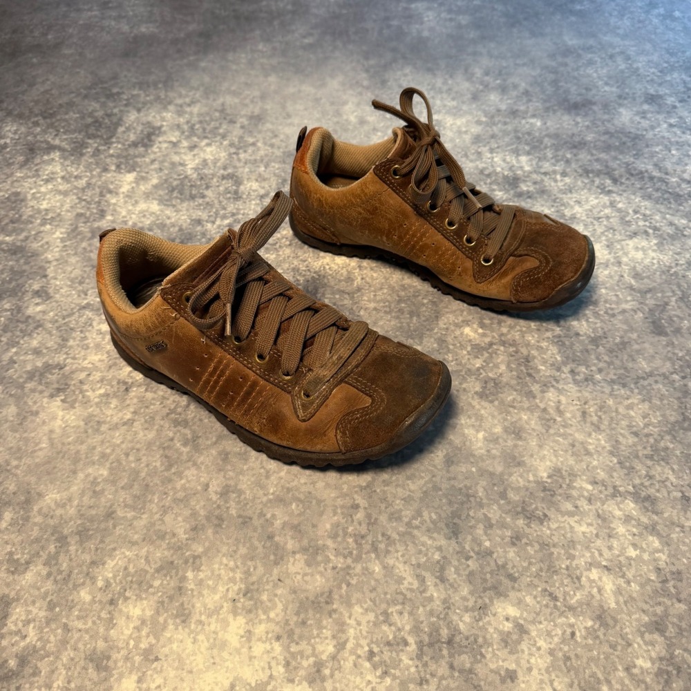 Vintage Skechers Signalize Womens 7 Brown Leather Suede Lace Up Sneakers Shoes